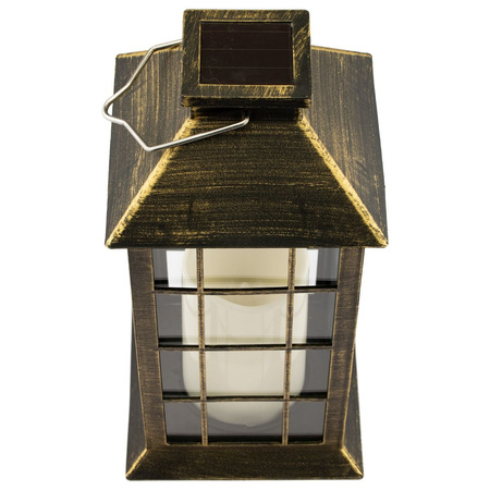 Lampa Ogrodowa LED Solarna Wisząca Latarenka Patyna 27cm