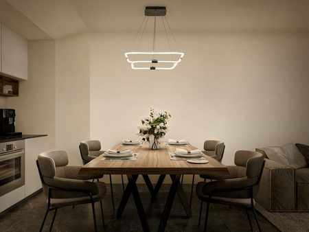 Lampa Sufitowa Wisząca Dekoracyjna LED 23W 2500lm 3000K Ciepła Ściemnialna Szary Decor Ledvance