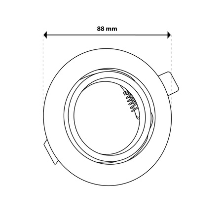 Oprawa Halogenowa Podtynkowa Ruchoma Okrągła AURELI Grafit Blacha MR16 GU10 LUMILED