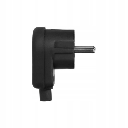 Wtyczka Elektryczna Kątowa Wtyk UNI-SCHUKO z Uziemieniem Rozbieralna Czarna ORNO