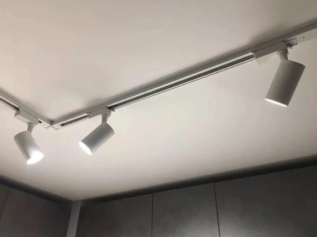 Łącznik Kątowy Narożny do Listw Szynowych Trójfazowych Biały