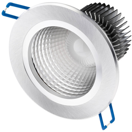 Oprawa Sufitowa 9W Podtynkowa LED DOWNLIGHT DEEP Okrągła 4000K 720lm Srebrna