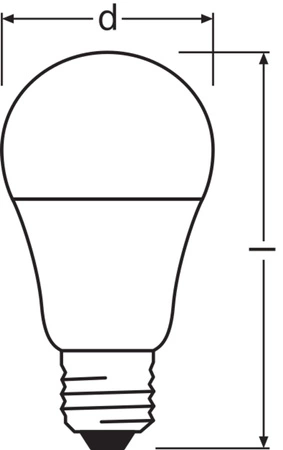 Żarówka LED E27 8W = 60W 806lm 3000K Ciepła 180° Classic Ledvance