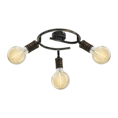Lampa Sufitowa Punktowa Reflektor Spot E27 Złoty Industrialny Fidel Rabalux