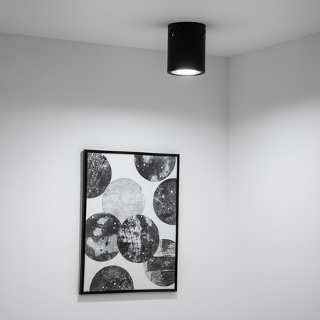 Oprawa Sufitowa Natynkowa Stała Okrągła APUS 13 Spot TUBA Czarna E27