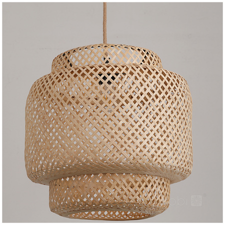 Lampa Wisząca Dekoracyjna Zwis Bambusowa E27 Boho Bonn Kobi