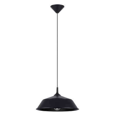 Lampa Sufitowa Wisząca Zwis E27 Okrągła Czarna Skandynawska Frika Sollux
