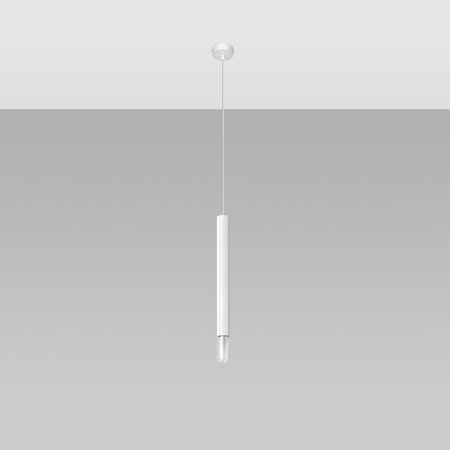 Lampa Sufitowa Oprawa Natynkowa SPOT TUBA G9 Wisząca Zwis Tubularna Biała Nowoczesna Wezyr Sollux