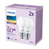 Zestaw 2x Żarówka LED E27 A60 8W = 60W 806lm 2700K Ciepła 150° PHILIPS