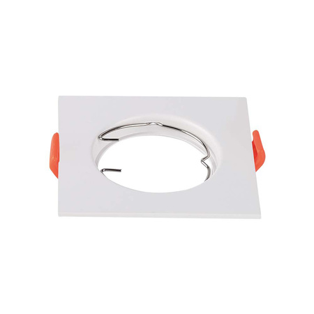 Oprawa Sufitowa Podtynkowa Oczko GU10 Kwadratowa Biała 2 Sztuki VT-930 V-TAC