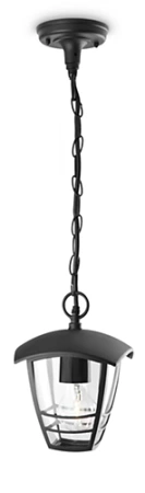 Lampa Wisząca Ogrodowa Zewnętrzna E27 LED Latarnia Czarna CREEK PHILIPS