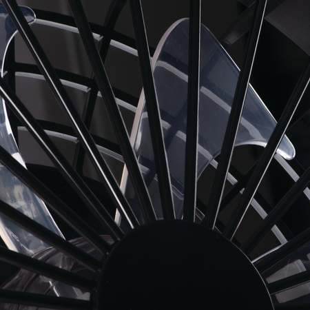 Plafon Lampa Sufitowa LED PLAVE z wentylatorem 48W CCT Biało-Czarna Okrągła KANLUX