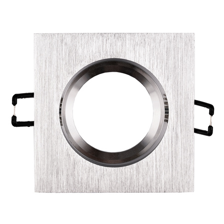 Oprawa Halogenowa Podtynkowa Lampa Sufitowa Kwadrat Ruchoma GU10 MR16 Srebrna TRIAM LUMILED