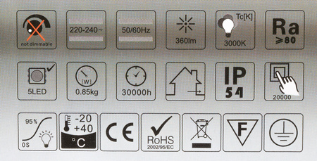 Lampa Ogrodowa LED Podświetlany Numer Domu Kinkiet Elewacyjny DOOR 6W IP54 Srebrna Volteno