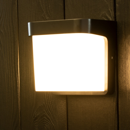 Kinkiet Ogrodowy Elewacyjny Lampa Ścienna E27 CZARNA Kwadratowa CORGI