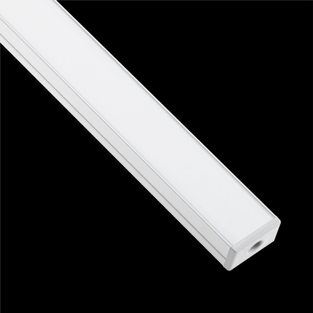 Profil Aluminiowy Anodowany do LED KM35 Srebrny Natynkowy 2m + Przesłona mleczna + Zaślepki