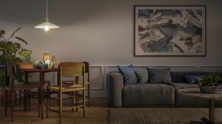 Lampa Sufitowa Wisząca Dekoracyjna E27 Zwis Biały Brązowy Decor Ledvance