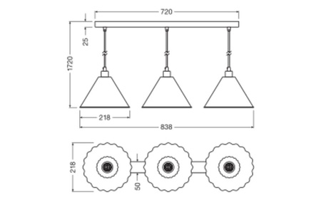 Lampa Sufitowa Wisząca Dekoracyjna E14 Biały Decor Ledvance