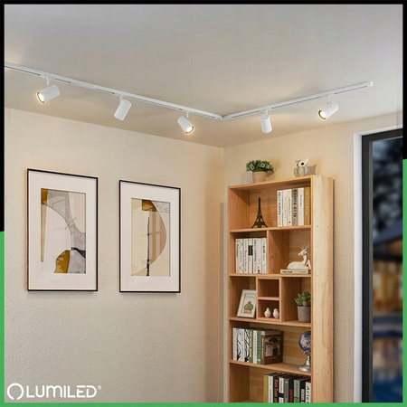 Zestaw Szynowy Szynoprzewód Szyna Listwa 3m + 5x Lampa Reflektor GU10 LED Biały