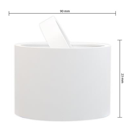 Oprawa Natynkowa Halogenowa Tuba Reflektor Spot GU10 Okrągła Ruchoma Biała Masterled