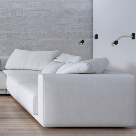 Lampa Ścienna Kinkiet MAXI Czarna 1xGU10 Milagro