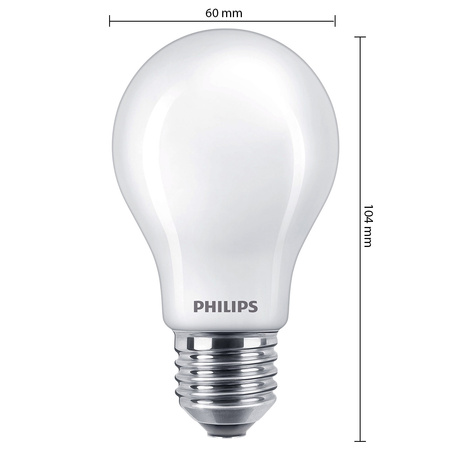 Żarówka LED E27 A60 8.5W = 75W 1055lm 2700K Ciepła FILAMENT LED Classic Philips