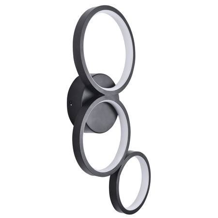 Kinkiet Ścienny LED 23W 3600lm 4000K Neutralna Czarny Flamenco Sanico Goldlux