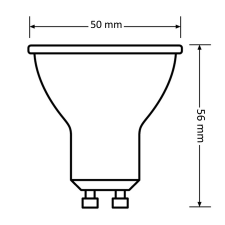 Żarówka LED GU10 7W = 75W 520lm 6500K Zimna Reflektor Punktowy TOSHIBA Ściemnialna