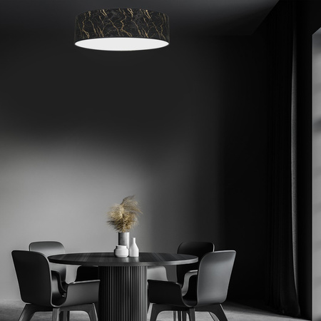 Plafon LED Lampa Sufitowa SENSO Czarna Złota 3xE27 Ø60cm Milagro