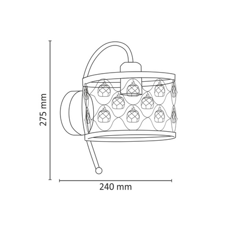 Oprawa ścienna kinkiet Vejle W351 GOLDLUX (Polux) eliptyczna
