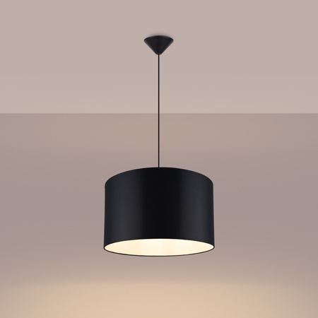 Lampa Sufitowa Wisząca Zwis E27 Żyrandol Owalna Czarna Minimalistyczna Nova Sollux
