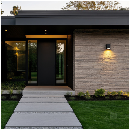 Lampa Ogrodowa Kinkiet Elewacyjny Zewnętrzny GU10 IP54 Czarna Querk Kobi