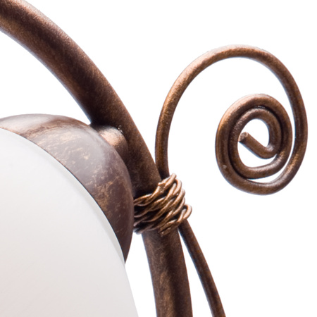 Lampa Stołowa Biurkowa Nocna RETRO E27 Biała Drewniana Klasyczna LN-1.51 Lamkur