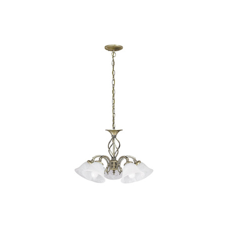 Lampa Sufitowa Wisząca Żyrandol 5x E14 Brązowy Klasyczny Beckworth 7135 Rabalux