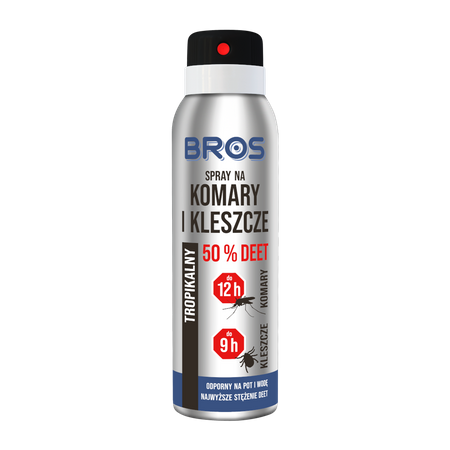 Spray na Komary i Kleszcze Tropikalny 180 ml BROS 