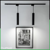 Lampa Wisząca Szynoprzewód Zwis Szyna 29cm Reflektor GU10 LED SOPLO Czarny LUMILED