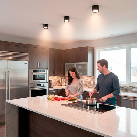 Oprawa HALOGENOWA Natynkowa SUNLA Tuba Gx53 LED Spot Kinkiet Sufitowa Walec Czarny LUMILED