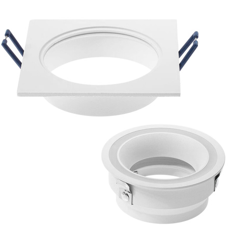 Oprawa HALOGENOWA CLARO Podtynkowa Stała KWADRAT Biała GU10