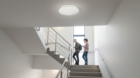 Plafon LED Lampa Sufitowa 24W 1920lm 4000K Neutralna IP44 z Czujnikiem Ruchu i Zmierzchu Ecolight