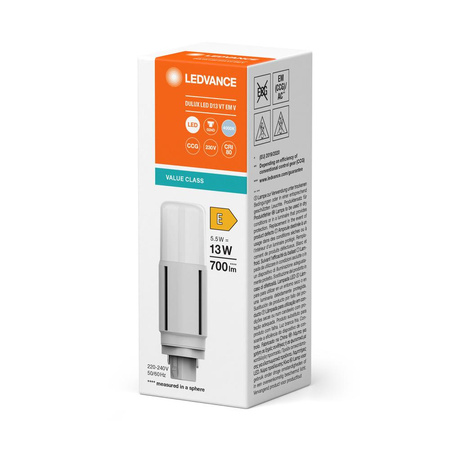 Żarówka LED DULUX G24d 5.5W = 13W 700lm 4000K Neutralna Biała LEDVANCE