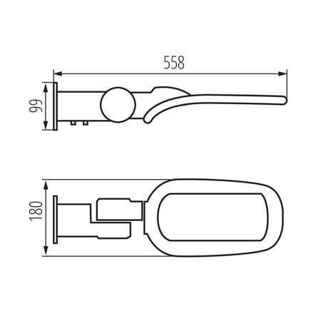 Lampa Uliczna Parkingowa Oprawa STRETON LED 60W 4000K IP65 Szara Kanlux