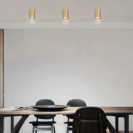 Oprawa Natynkowa HALOGENOWA Downlight Tuba Spot Ricky Okrągła Złota GU10 MILAGRO