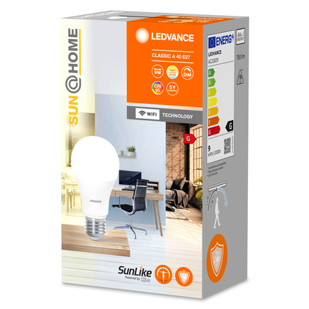 Żarówka LED E27 9W = 40W 750lm CCT Ściemnialna SMART+ WiFi Sun@Home Ledvance