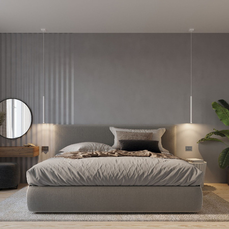 Lampa Sufitowa Wisząca Tuba 5x G9 Zwis Tubularna Biała Nowoczesna Pastelo Sollux