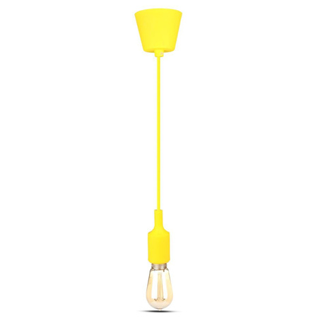 Lampa Wisząca Oprawa E27 Silikonowy klosz żółty VT-7228 V-TAC