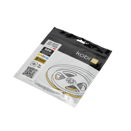 Taśma Pasek LED 5W 500lm 4000K Neutralna 1600LED 12V 5m CRI90 Tramo Premium Kobi