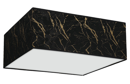 Plafon LED Lampa Sufitowa SENSO Czarna Złota Kwadrat 3xE27 Milagro
