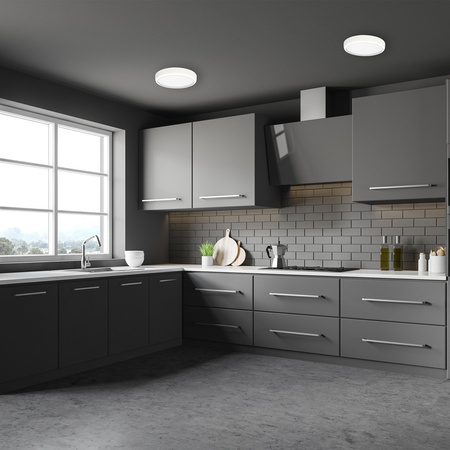 Plafon LED Lampa Sufitowa Natynkowa GEA Biały 36W LED Ø390 mm Milagro