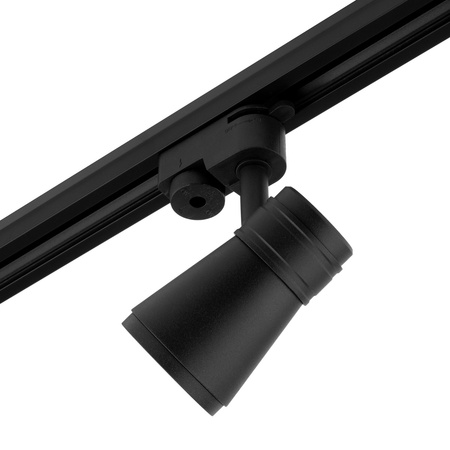 Reflektor Szynowy GU10 Czarny AURA Lampa do Szynoprzewodów Jednofazowych