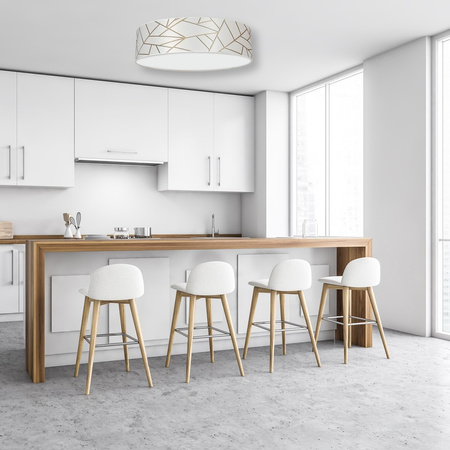 Plafon LED Lampa Sufitowa ZIGGY Biała Złota 3xE27 Ø50cm Milagro